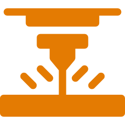 laser beam icon orange